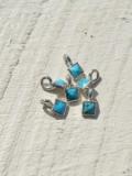 NL-0191 SQUARE PYRAMID TURQUOISE PENDANT