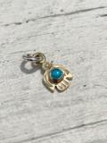 NL-0144 18K GOLD BABY THUNDERBIRD PENDANT (TURQUOISE)