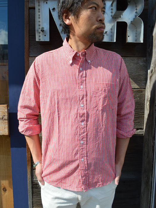 【50% OFF】　GINGHAM L/S B.D　( BROAD CLOTH )