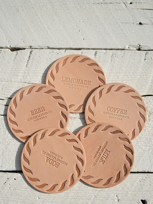 【30% OFF】　【HERITAGE LEATHER Co.】　LEATHER COASTER　