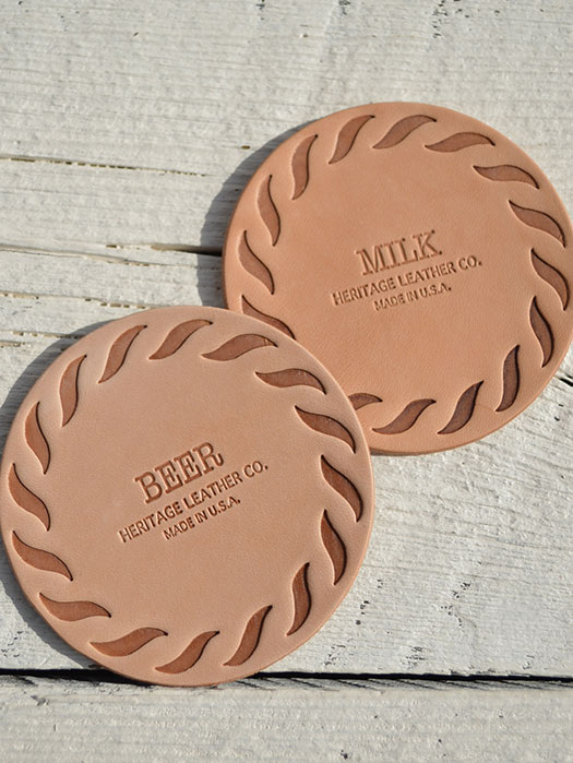 【30% OFF】　【HERITAGE LEATHER Co.】　LEATHER COASTER