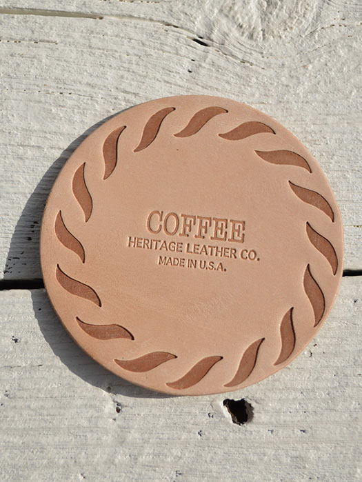 【30% OFF】　【HERITAGE LEATHER Co.】　LEATHER COASTER