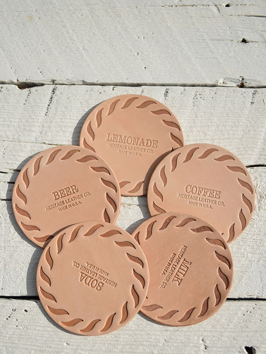 【30% OFF】　【HERITAGE LEATHER Co.】　LEATHER COASTER
