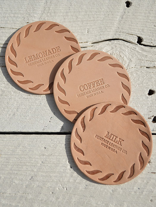 【30% OFF】　【HERITAGE LEATHER Co.】　LEATHER COASTER