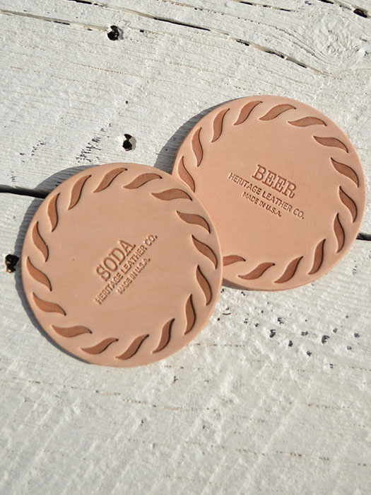 【30% OFF】　【HERITAGE LEATHER Co.】　LEATHER COASTER