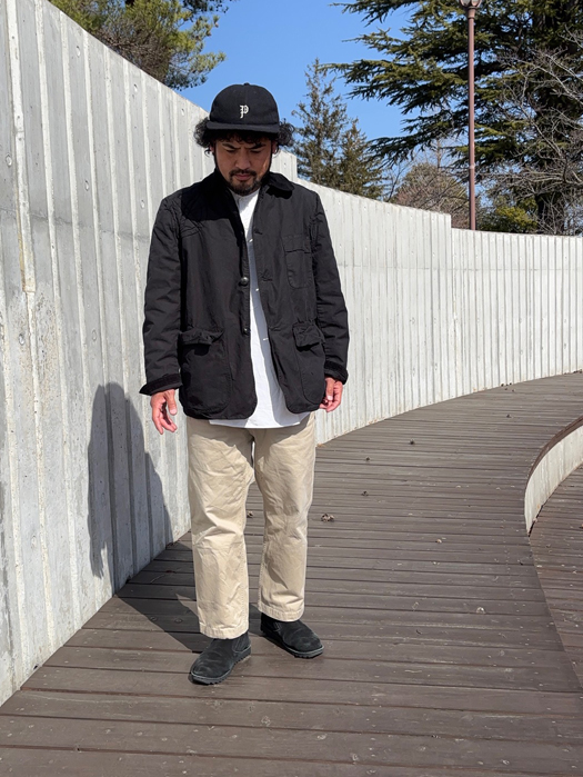 【Behind The River】 B.B.V Hunting Jacket (Black Dye) “L-XL”