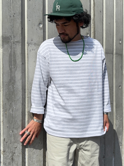 OUESSANT LOOSE　(杢ライトグレー×ホワイト)　