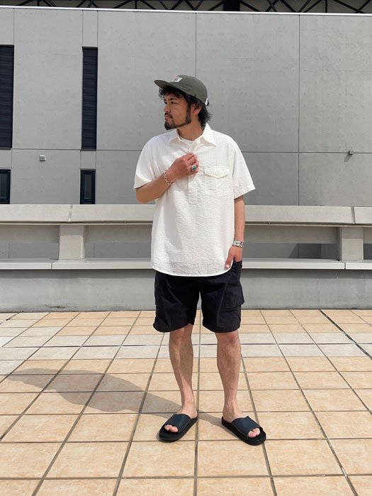 NAVY CUT S/S (Seersucker)