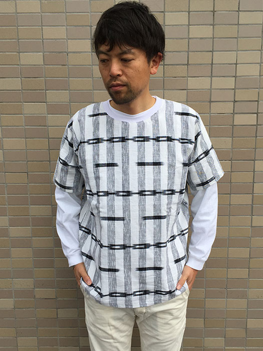 【TIME WILL TELL WORKS】 S/S IKAT CREW Tee