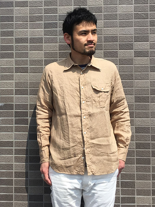 NAT-U-RAL別注 New Standard Fit Regular collar Shirt　(Linen)　