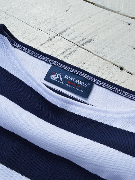 OUESSANT S/S　(WIDE BORDER) (ホワイト×ネイビー)