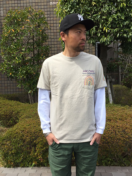 【OAXACA】　S/S Pocket Tee “ARCOIRIS”