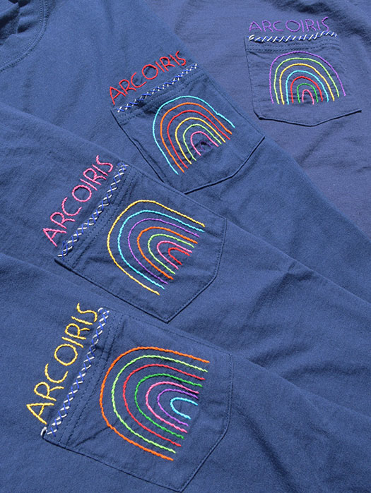 【OAXACA】　S/S Pocket Tee “ARCOIRIS”