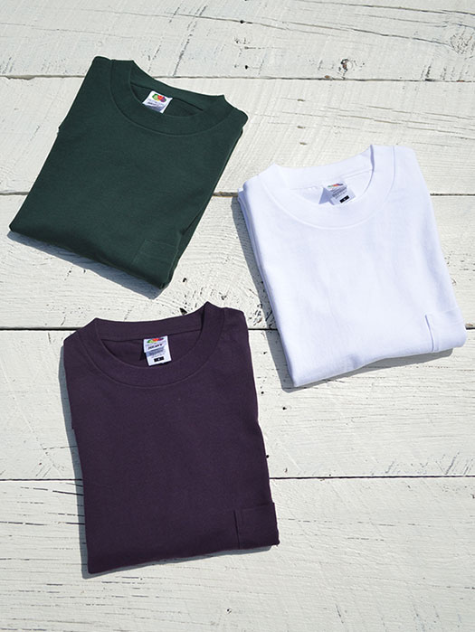 【FRUIT OF THE LOOM】 Heavy Weigth Pocket Tee