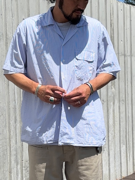 S/S CAMP COLLAR SHIRT (PENCIL STRIPE) “NR別注”