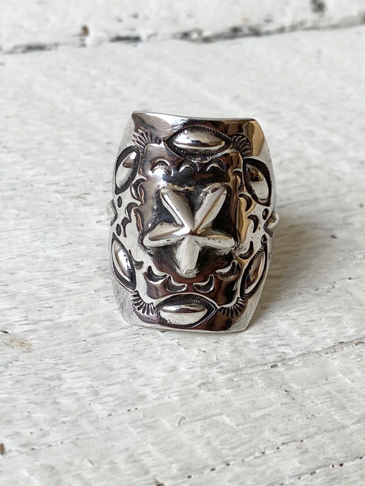 【Ray Adakai】 Emboss Star Ring　