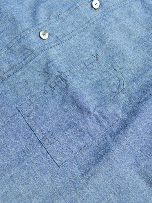 Band Collar Shirt (Classic Chambray)
