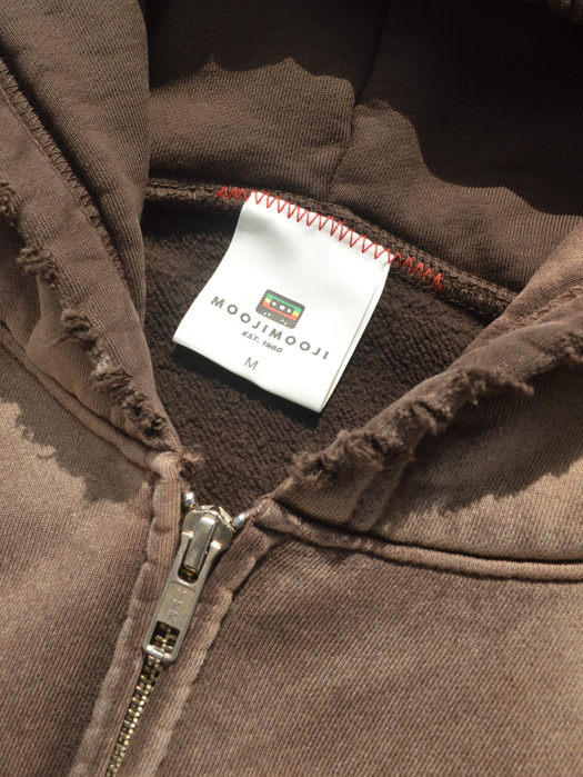 【MOOJI MOOJI】 Oversize Zip Up Hoodie