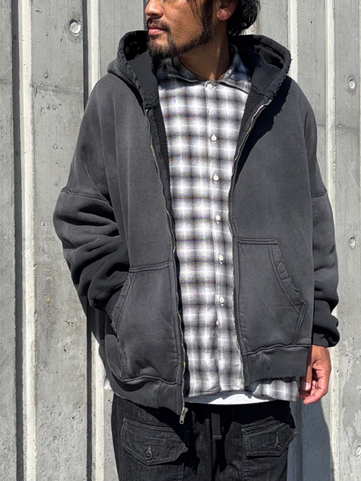 【MOOJI MOOJI】 Oversize Zip Up Hoodie　