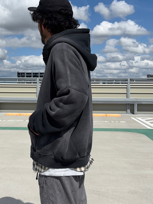 【MOOJI MOOJI】 Oversize Zip Up Hoodie