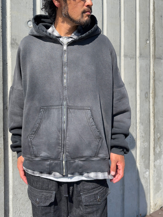 【MOOJI MOOJI】 Oversize Zip Up Hoodie