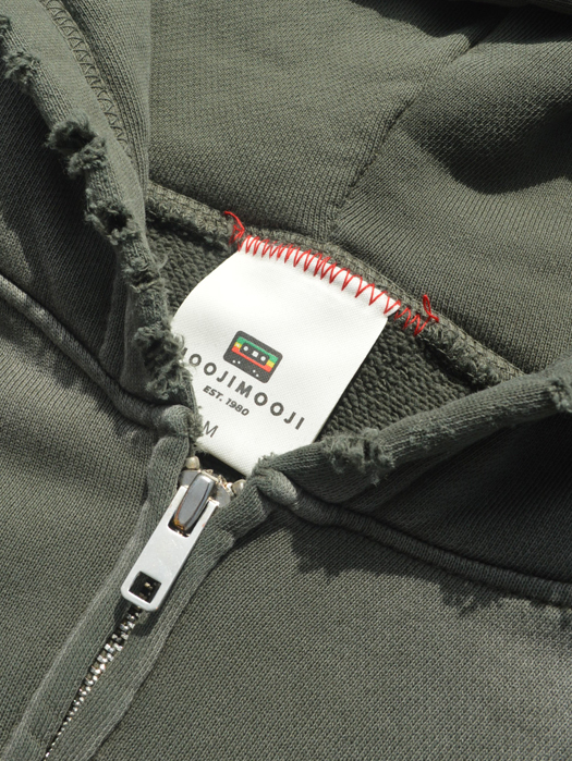 【MOOJI MOOJI】 Oversize Zip Up Hoodie