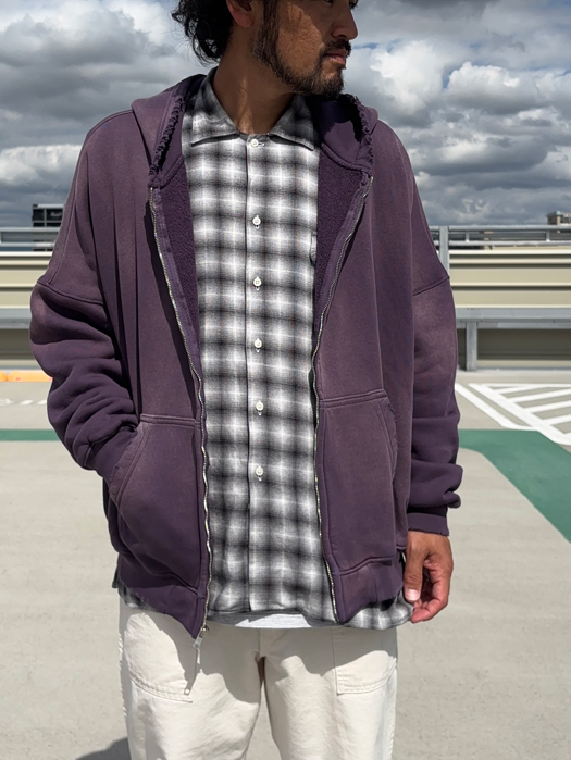 【MOOJI MOOJI】 Oversize Zip Up Hoodie