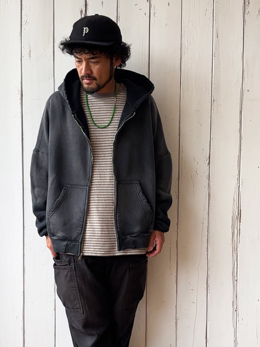 【MOOJI MOOJI】 Oversize Zip Up Hoodie