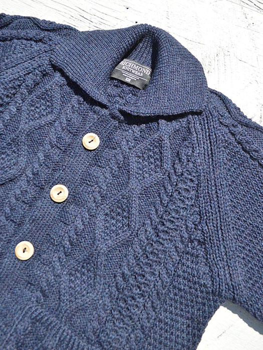 【30% OFF】　【RICHMOND KNIT WEAR】 　ARAN CARDIGAN