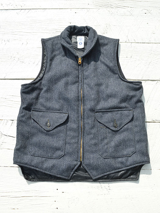 Navy Cruz Vest　(Herringbone Tweeds)　