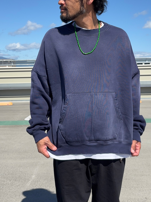 Oversize Kangaroo Pocket Crew　