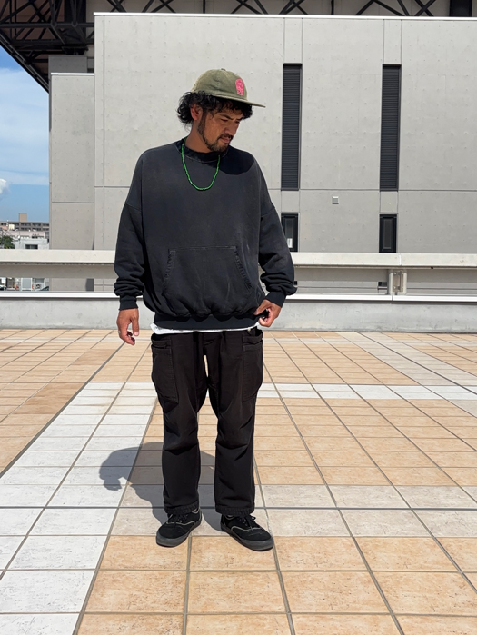 【MOOJI MOOJI】 Oversize Kangaroo Pocket Crew