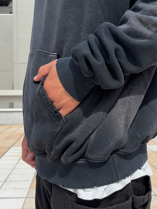 【MOOJI MOOJI】 Oversize Kangaroo Pocket Crew