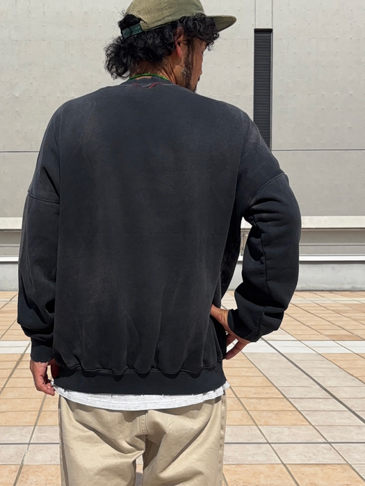 【MOOJI MOOJI】 Oversize Kangaroo Pocket Crew