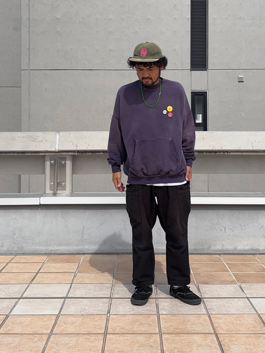 【MOOJI MOOJI】 Oversize Kangaroo Pocket Crew
