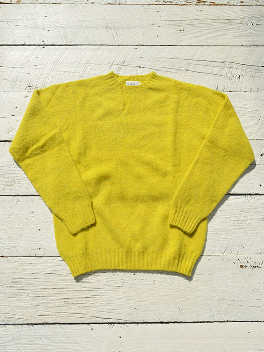 Crew Neck Shetland Sweater (Shaggy)