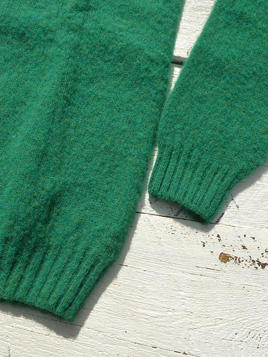 Crew Neck Shetland Sweater (Shaggy)