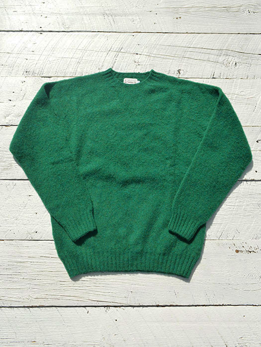 Crew Neck Shetland Sweater (Shaggy)