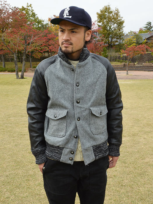 【30% OFF】　【SKOOKUM】　Stand Collar Stadium Jacket　