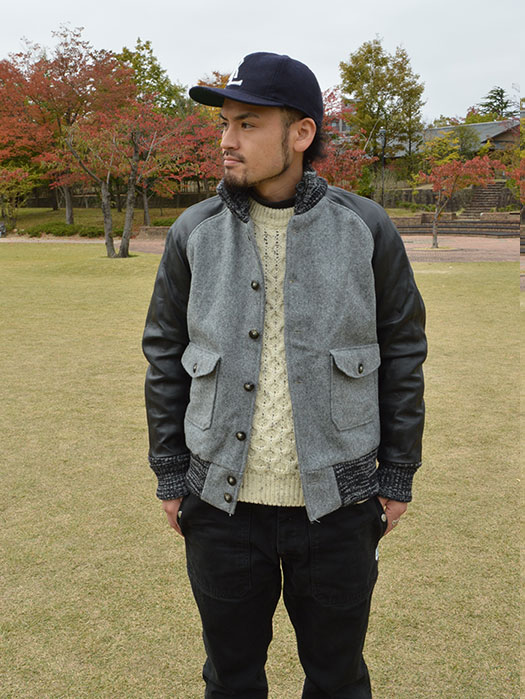 【30% OFF】　【SKOOKUM】　Stand Collar Stadium Jacket