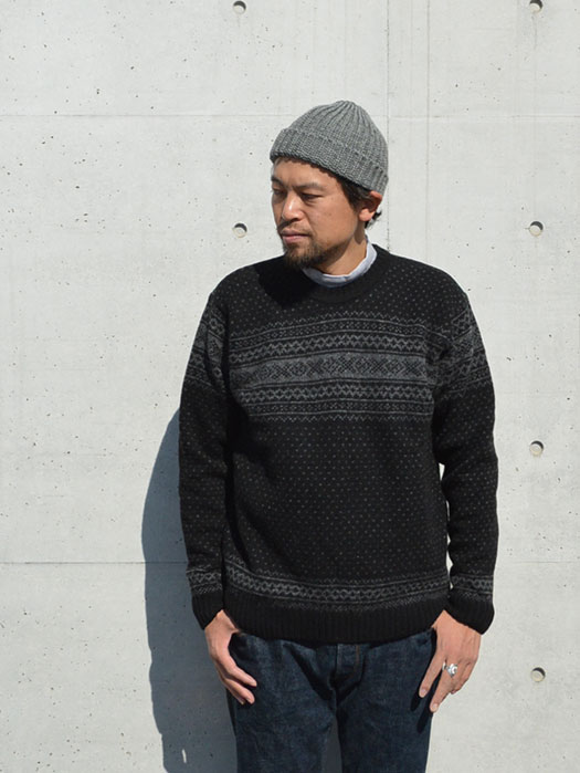 Jacquard Shetland Sweater (2 Tone)　