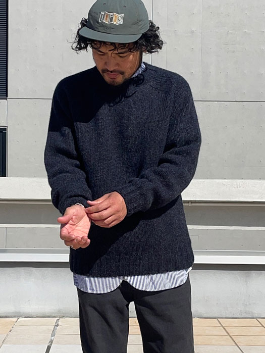 Crew Neck Saddle Shetland (Heavy Weight)
