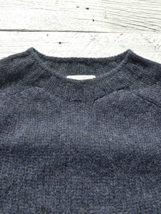 Crew Neck Saddle Shetland (Heavy Weight)