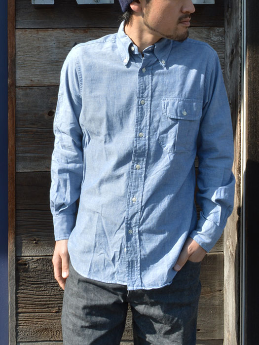 NAT-U-RAL別注　STANDARD FIT BUTTON DOWN STIRT   (Heritage Chambray)