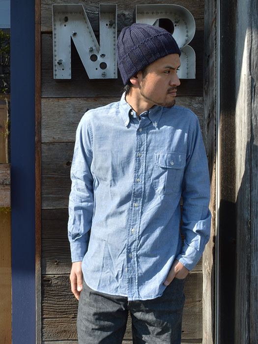 NAT-U-RAL別注　STANDARD FIT BUTTON DOWN STIRT   (Heritage Chambray)