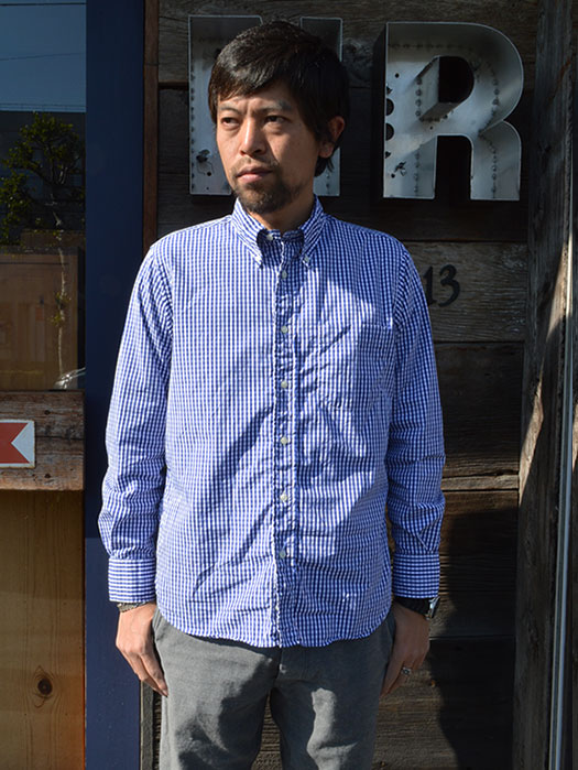 NAT-U-RAL別注　STANDARD FIT BUTTON DOWN STIRT　(Gingham Check)