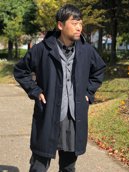 NAVY-BLU Coat　(Wool Melton)