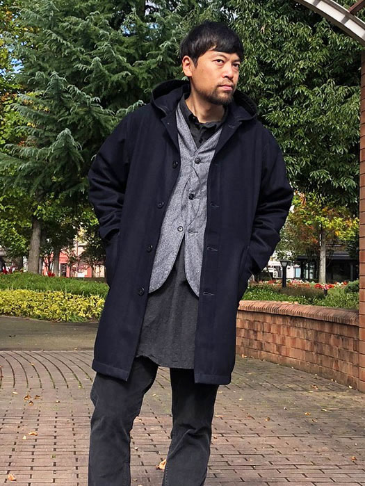 NAVY-BLU Coat　(Wool Melton)