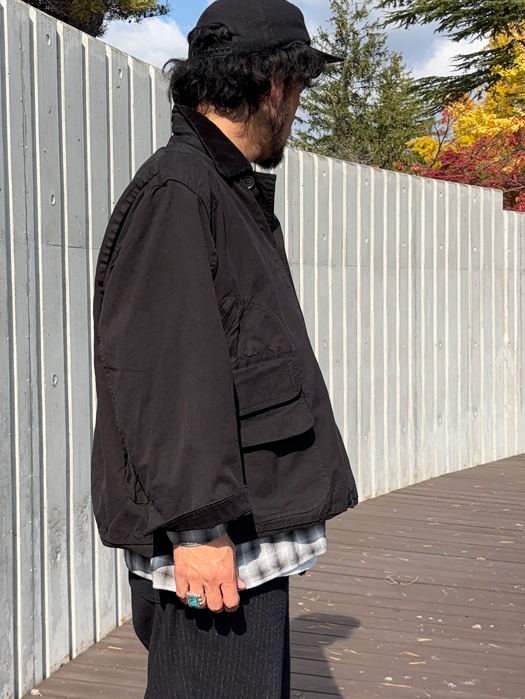 【Behind The River】 B.B.V Hunting Jacket (Black Dye) “L-XL”
