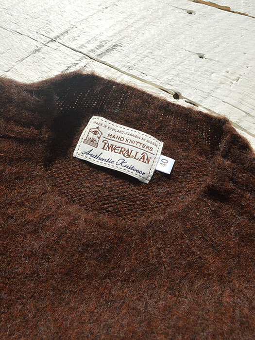 Crew Neck Shetland Sweater (Shaggy)